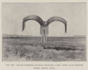 The New Single-Wheeled Russian Military Cart, with Pack-Saddles Fixed, Front View by Charles Auguste Loye